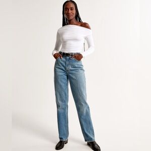 Abercrombie Medium Blue Straight Leg Jeans